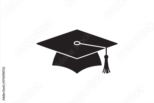 Academic cap vector design representing learning, knowledge, and student success.