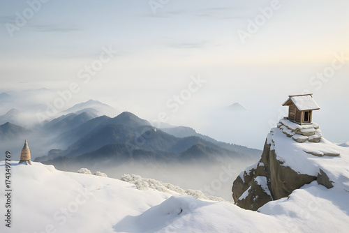 ski resort in winter