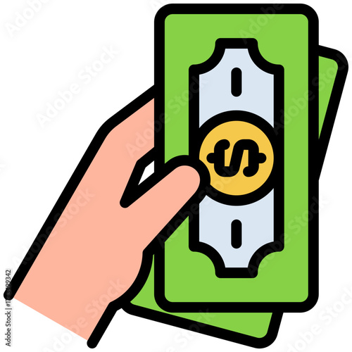 cash icon for shopping store, business, website, application, printing, document, poster design, etc