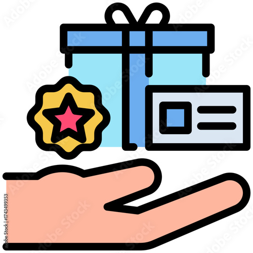 loyalty program icon for shopping store, business, website, application, printing, document, poster design, etc