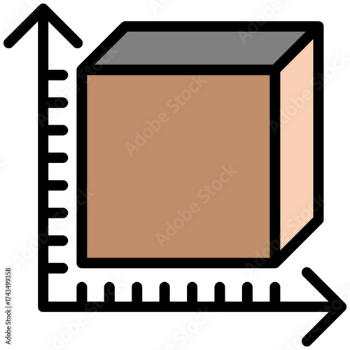 size icon for shopping store, business, website, application, printing, document, poster design, etc