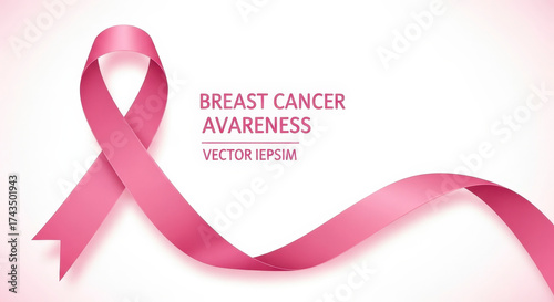 Pink Ribbon Breast Cancer Awareness Month Support Hope