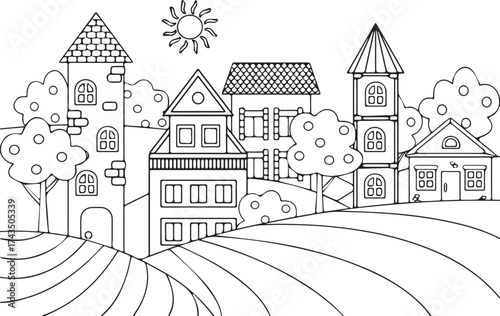 fairy tale castle on the hill