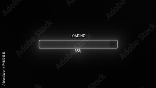 black and white loading bar