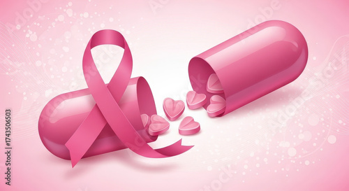Pink Ribbon Symbolizes Hope and Strength in Fight Against Breast Cancer Awareness