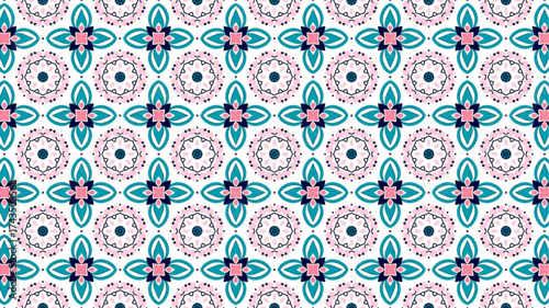 Colourful flowers, seamless patterns with floral for fabric