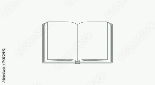 Open book with blank pages, ready for writing or drawing.