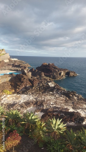 ocean, sea, waves, blue, rocl, day, beach, coast, coastline, island, madeira island, peace, travel, tourism, detsination, portugal, europe, nature, landscape