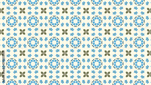 Colourful flowers, seamless patterns with floral for fabric