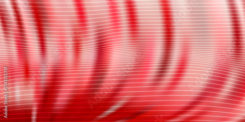 Abstract red background of wet metallic surface with raindrops,