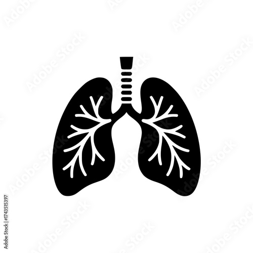 Vector art of human lungs icon