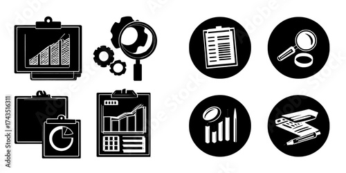 Featured product icons, showcased in a flat and modern style, are complemented by a data survey to begin the product