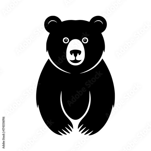 Vector art of black bear illustration