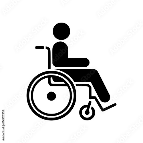 Vector art of person in wheelchair icon