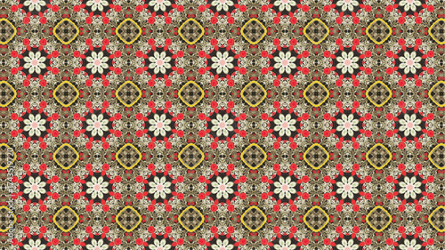 Colourful flowers, seamless patterns with floral for fabric