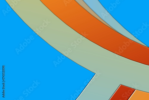 Paper cut style Gradient colourful abstract geometric background	
