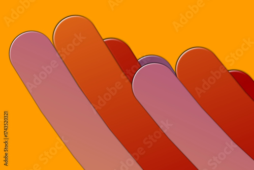 Paper cut style Gradient colourful abstract geometric background	
