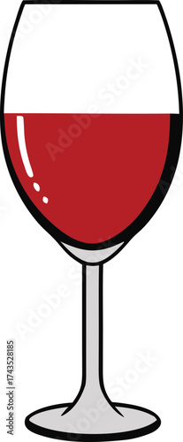 Elegant Wine Glasses Side By Side On White Background