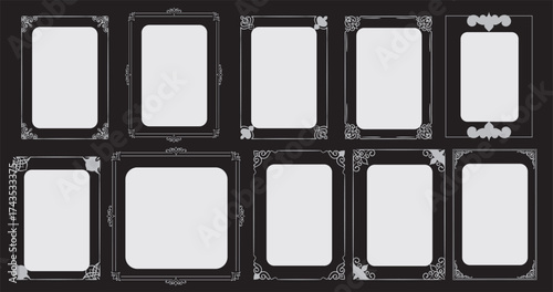 decorative vintage design old photo frame