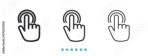 Basic gesture Cursor Icons Icon. Thin line icon vector