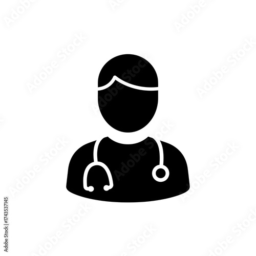 Professional doctor medical icon representing healthcare services expert care physician specialist hospital professionalism isolated on white background