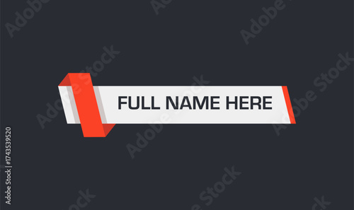 Minimal Clean Name Tag Lower Third Design. Professional Lower Third Layout.