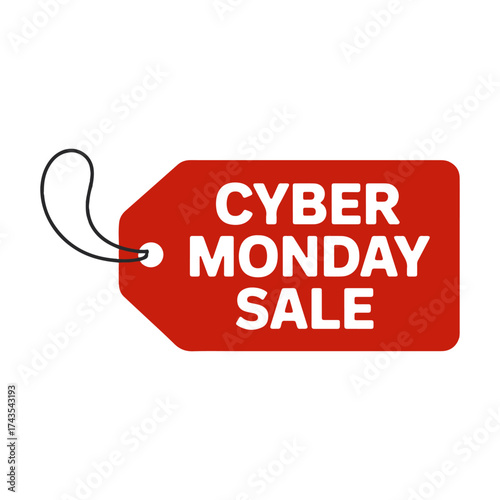cyber monday sale tag design