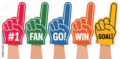sports fan foam finger illustration