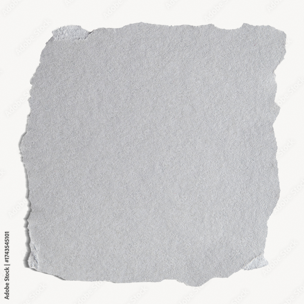 Obraz premium Torn gray paper textured shape with copy space