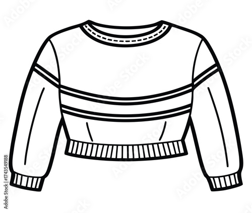 Cropped pullover sweater, a stylish fashion staple for casual wear, showcasing a modern design, perfect for those seeking a trendy and comfortable outfit choice