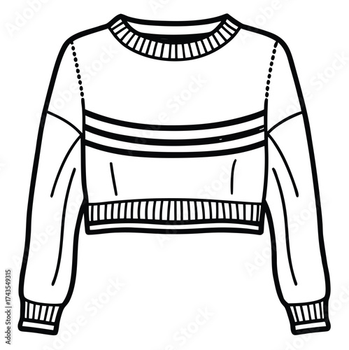 This vector illustration is a sketch for a t-shirt design that features apparel and clothing for fashion