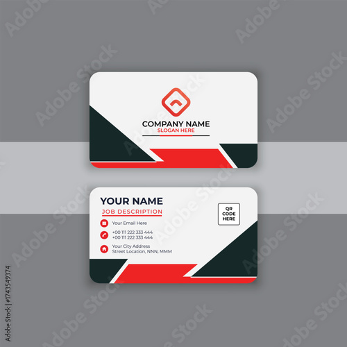 Modern Corporate Identity Business Card Template. Business name card and visiting card vector template.