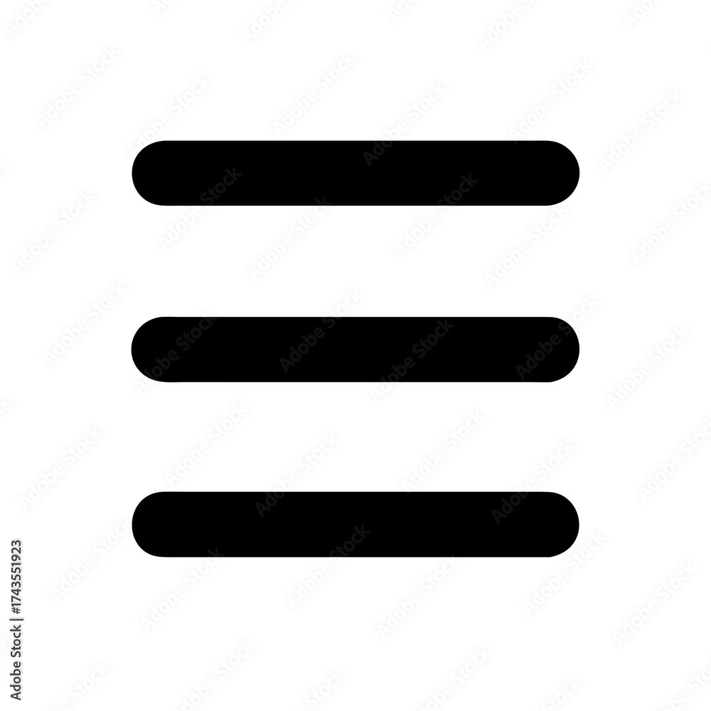 Obraz premium Hamburger menu icon, representing navigation