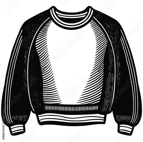 This black and white striped shirt vector illustration is a fashionable clothing item for men or a woman's design