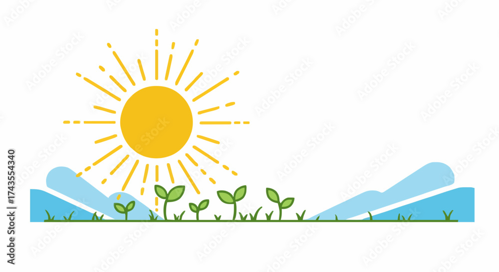 Fototapeta premium Spring, flat