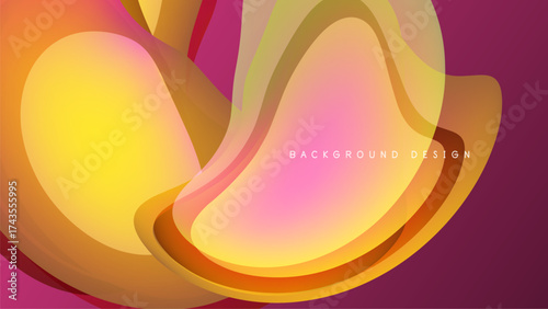 Abstract flowing shapes, vibrant colors blend. Gradient hues create dynamic visual impact. Modern design element for backgrounds.
