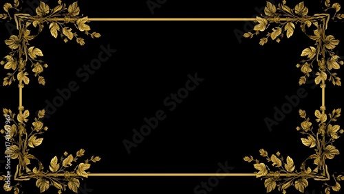 gold floral frame