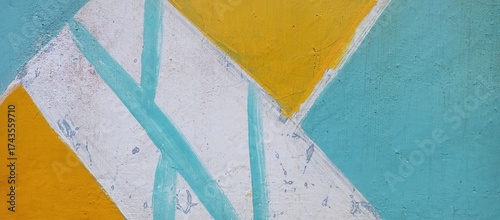 Close up Abstract Geometric Wall Art Painting Background