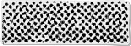 halftone retro keyboard collage