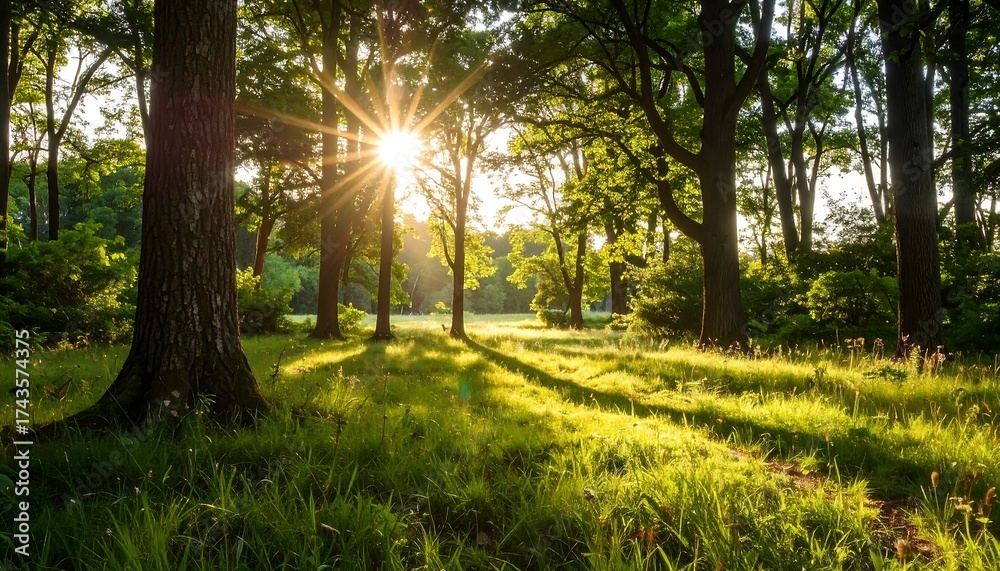 Obraz premium Sunny forest clearing