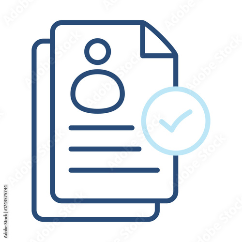 Personal Information Icon Color Outline Style. Vector Illustration Design