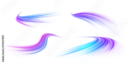 Dynamic road motion with sparkling light flashes and abstract waves of speed.