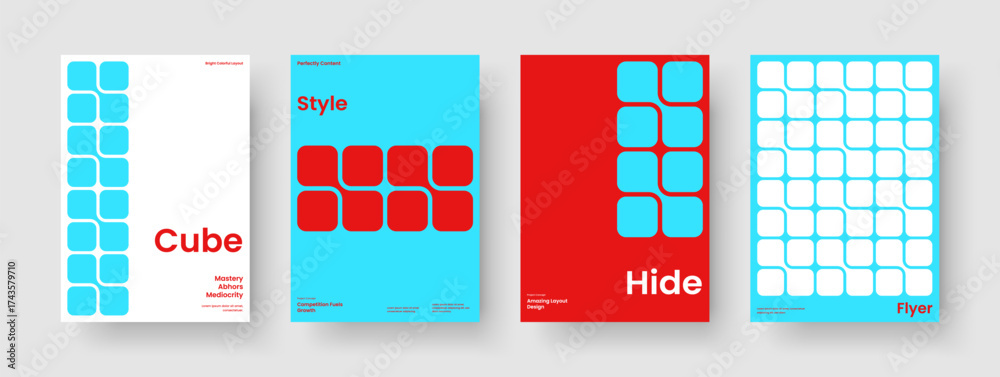 Naklejka premium Creative Report Design. Isolated Business Presentation Template. Modern Poster Layout. Background. Book Cover. Banner. Flyer. Brochure. Advertising. Leaflet. Journal. Notebook. Portfolio. Handbill