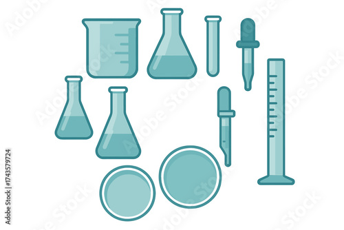 Essential scientific laboratory glassware and equipment for chemistry and research experiments