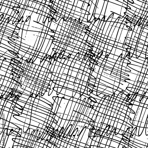 Hand drawn seamless pattern, scribble ink background, for textile, fabric, wallpaper, wrapping, web
