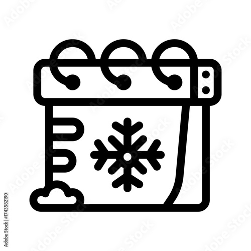 icon calendar with style outline