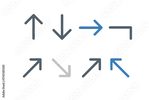 Essential set of directional arrows for user interface and web navigation design