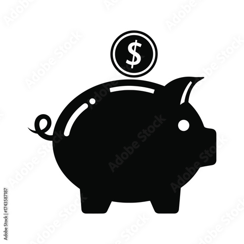 piggy bank with dollar sign