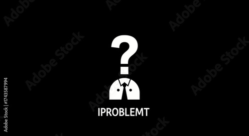 Conceptual illustration of a white question mark atop a business suit figure representing an