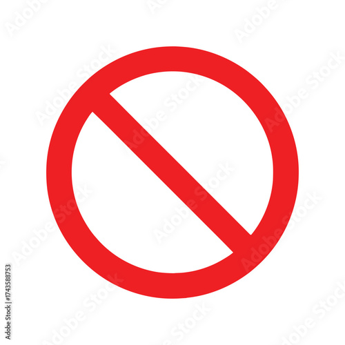 3d render of a forbidden sign not allowed